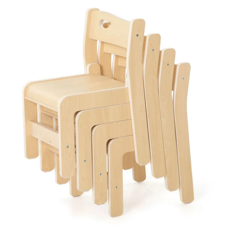 Set of 4 stacked Ole children's chairs Set of 4 stacked Ole children's chairs